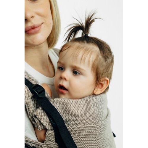 Ergonomic Carrier LennyUpgrade Pro Little Herringbone Almond