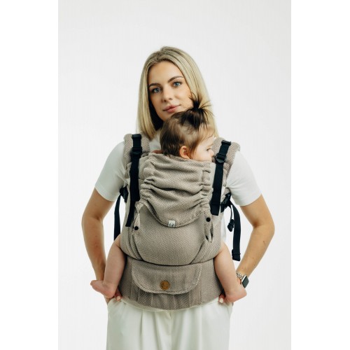 Ergonomic Carrier LennyUpgrade Pro Little Herringbone Almond