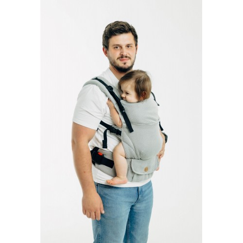 Ergonomic carrier LennyUpgrade Little Herringbone Grey
