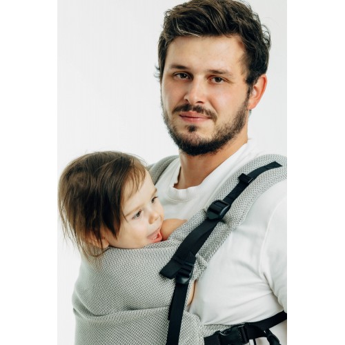 Ergonomic carrier LennyUpgrade Little Herringbone Grey