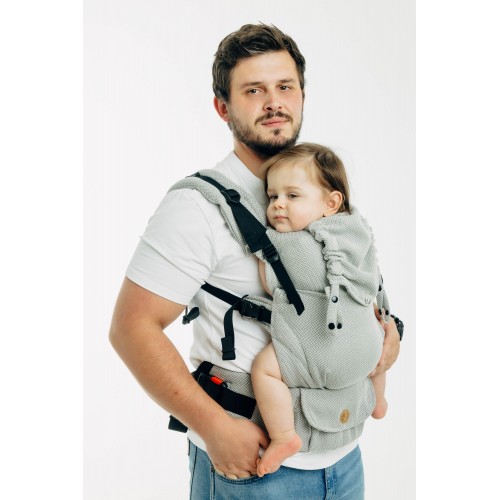 Ergonomic carrier LennyUpgrade Little Herringbone Grey