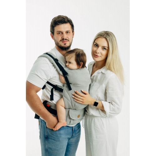 Ergonomic carrier LennyUpgrade Little Herringbone Grey